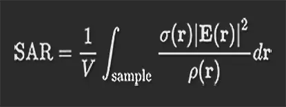 SAR mathematical equation